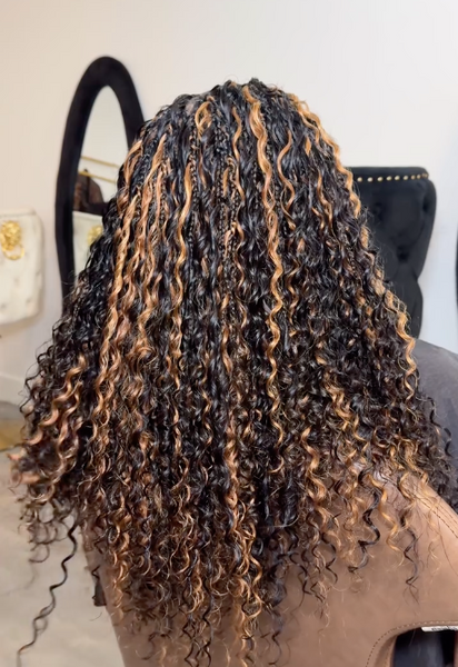 LUX BRIADING EXTENSION-  Black and Honey gold mix