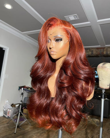 BURGUNDY- FRONTAL WIG