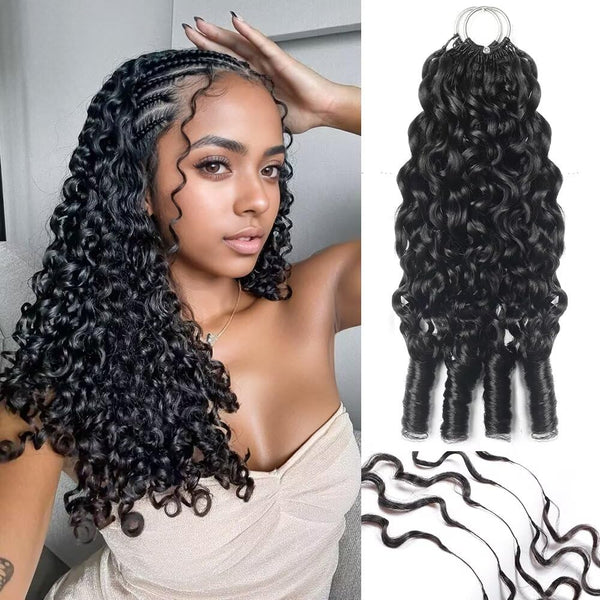 Miracle Knots- Burmese curls (Natural black)