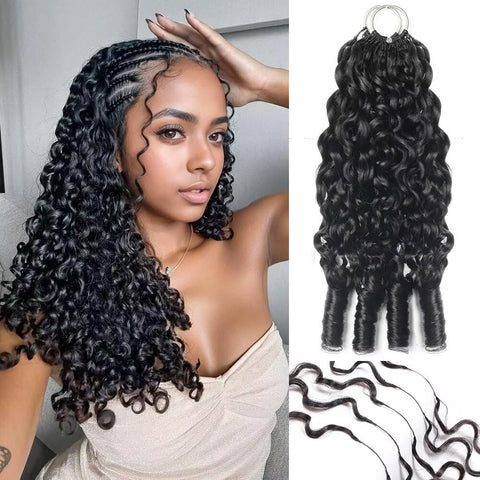 Miracle Knots- Burmese curls (Natural black)