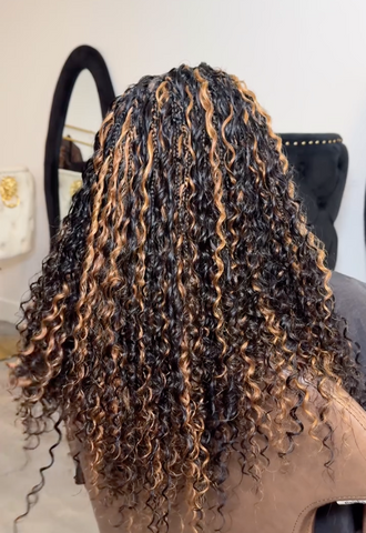 LUX BRIADING EXTENSION-  Black and Honey gold mix