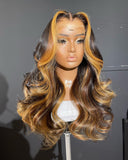 LUXURY MIX COLOUR WAVY WIG