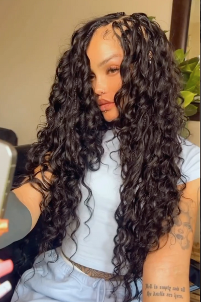 LUX BRAIDING EXTENSION- Loose curl (Natural black)