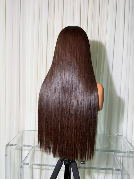 26” Chocolate Brown Silk Straight